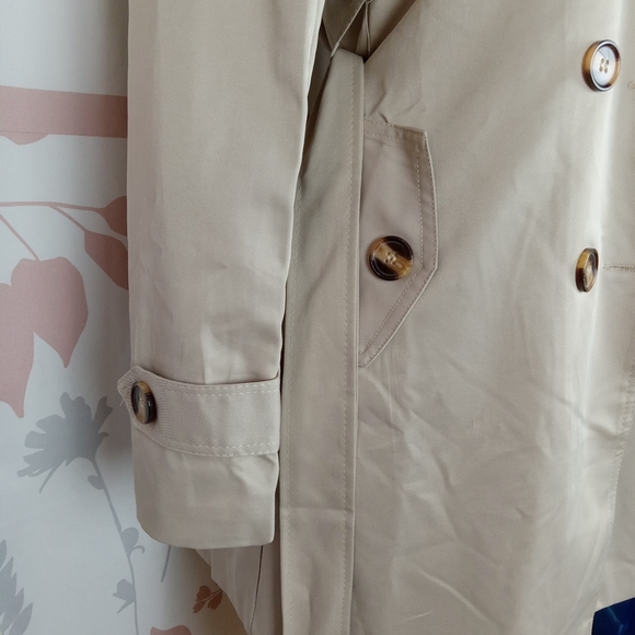 Women's Double Breasted Trench Coats MidLength Belted Overcoat Long Dress Jacket - Picture 6 of 6